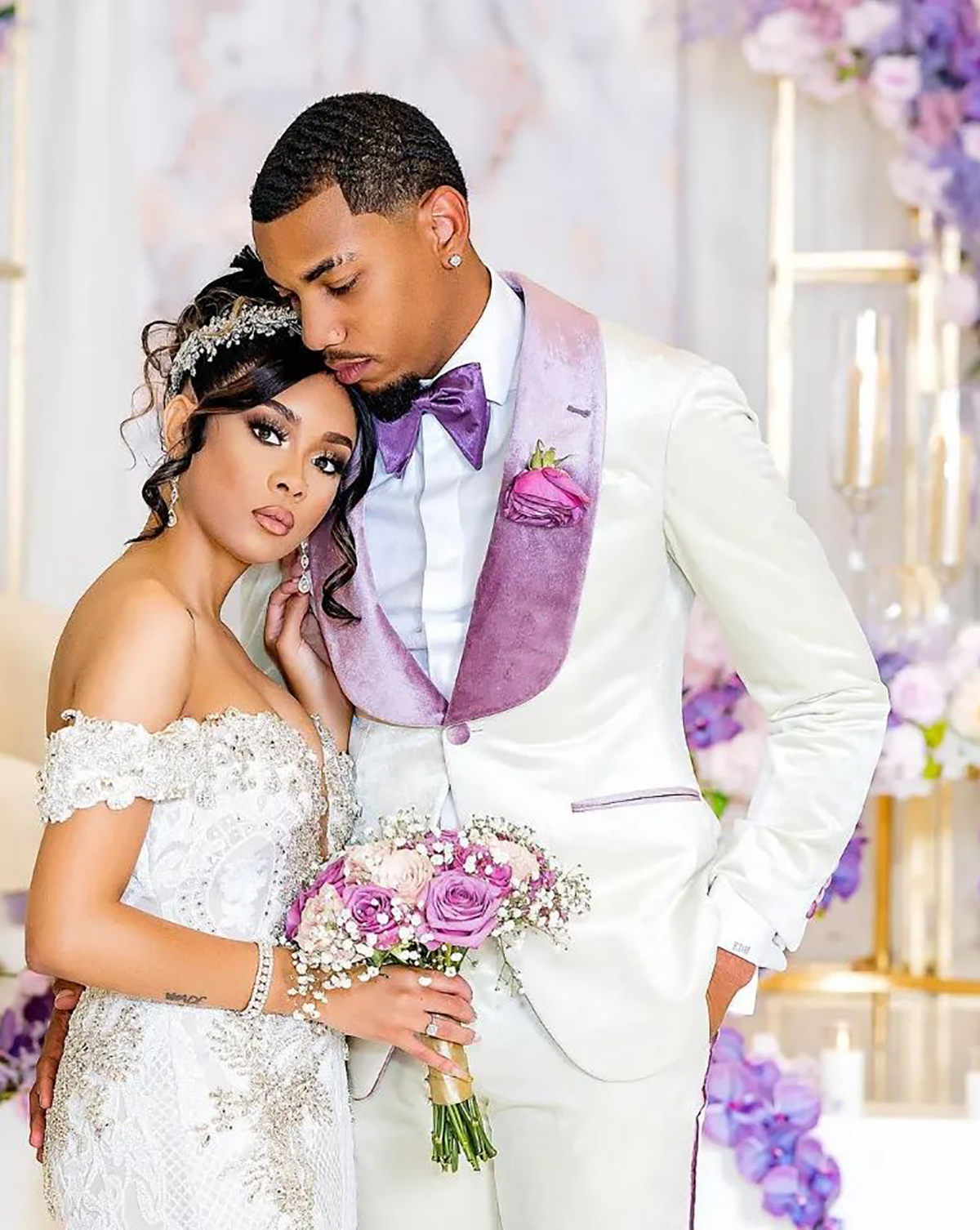 Men Formal Wear Purple - White Men Suit Set 2 Piece
