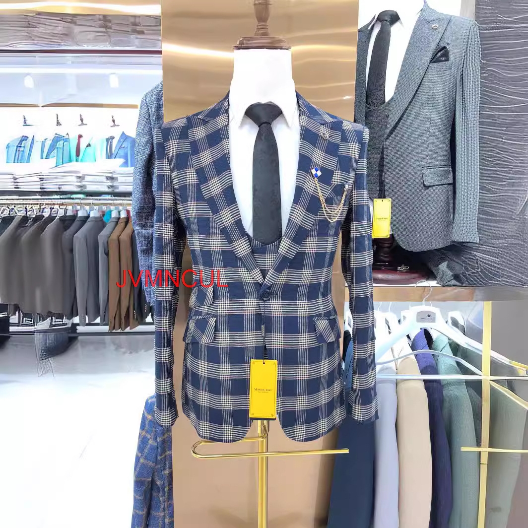 Men's Color Block 3 Piece Suit - Men'S Formal Wear For Reception reseña y precio