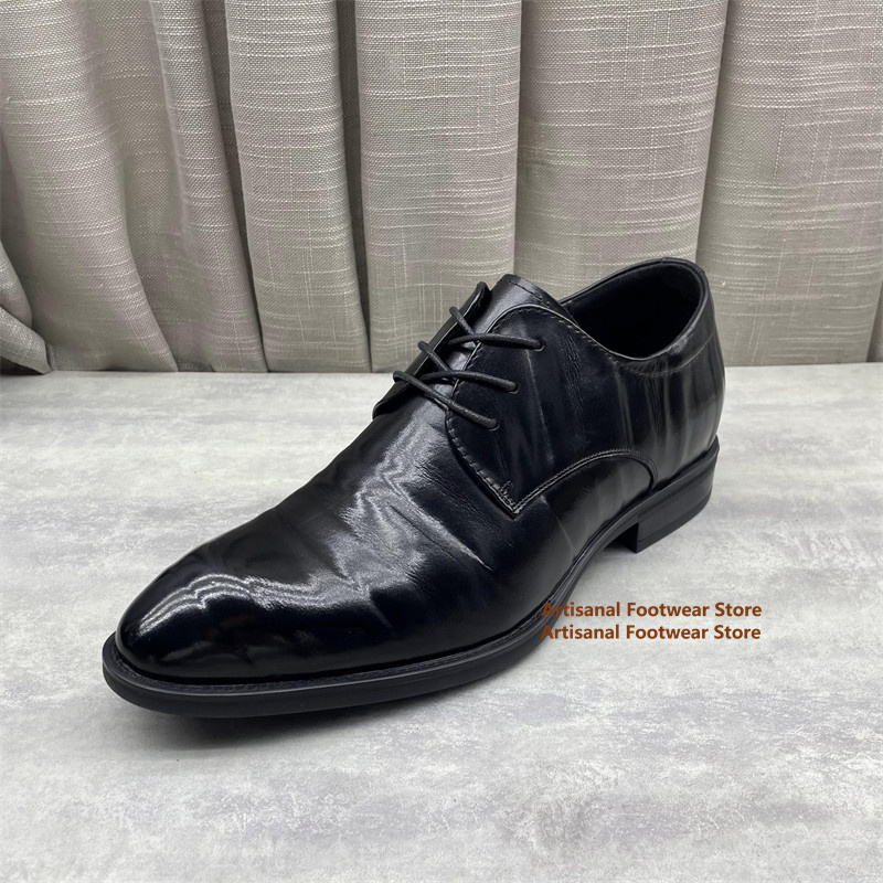 Men's Black Leather Oxford Sho - Men'S Formal Office Wear Shoes reseña y precio