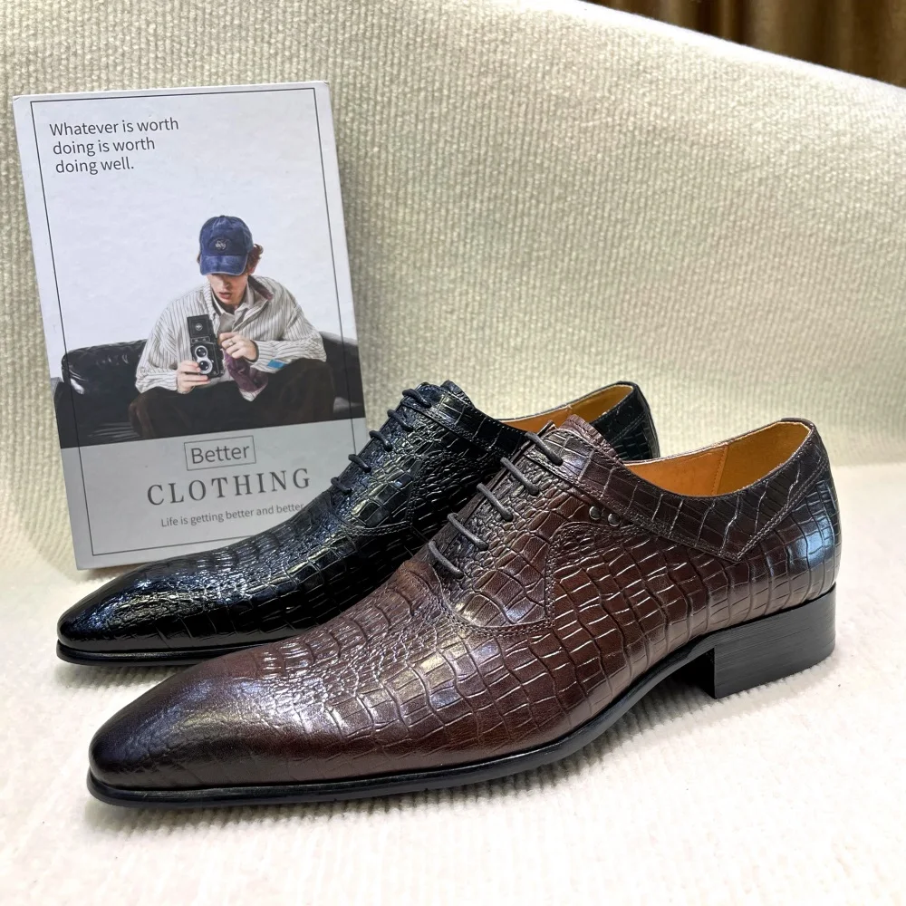 Italian Luxury Men's Pointed T - Men'S Formal Office Wear Shoes reseña y precio
