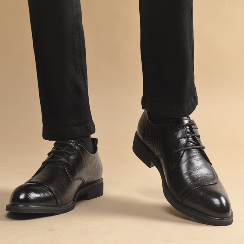 Leather Oxford Shoes With Meta - Men'S Formal Party Wear Shoes reseña y precio