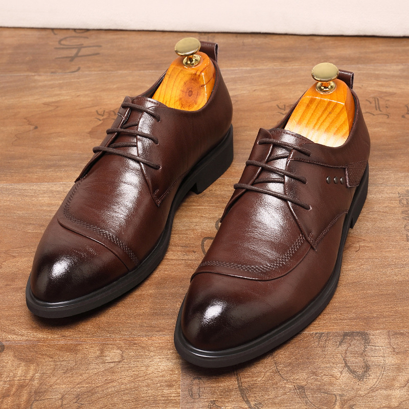 Leather Oxford Shoes With Meta - Men'S Formal Party Wear Shoes reseña y precio