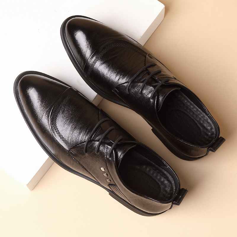 Leather Oxford Shoes With Meta - Men'S Formal Party Wear Shoes reseña y precio