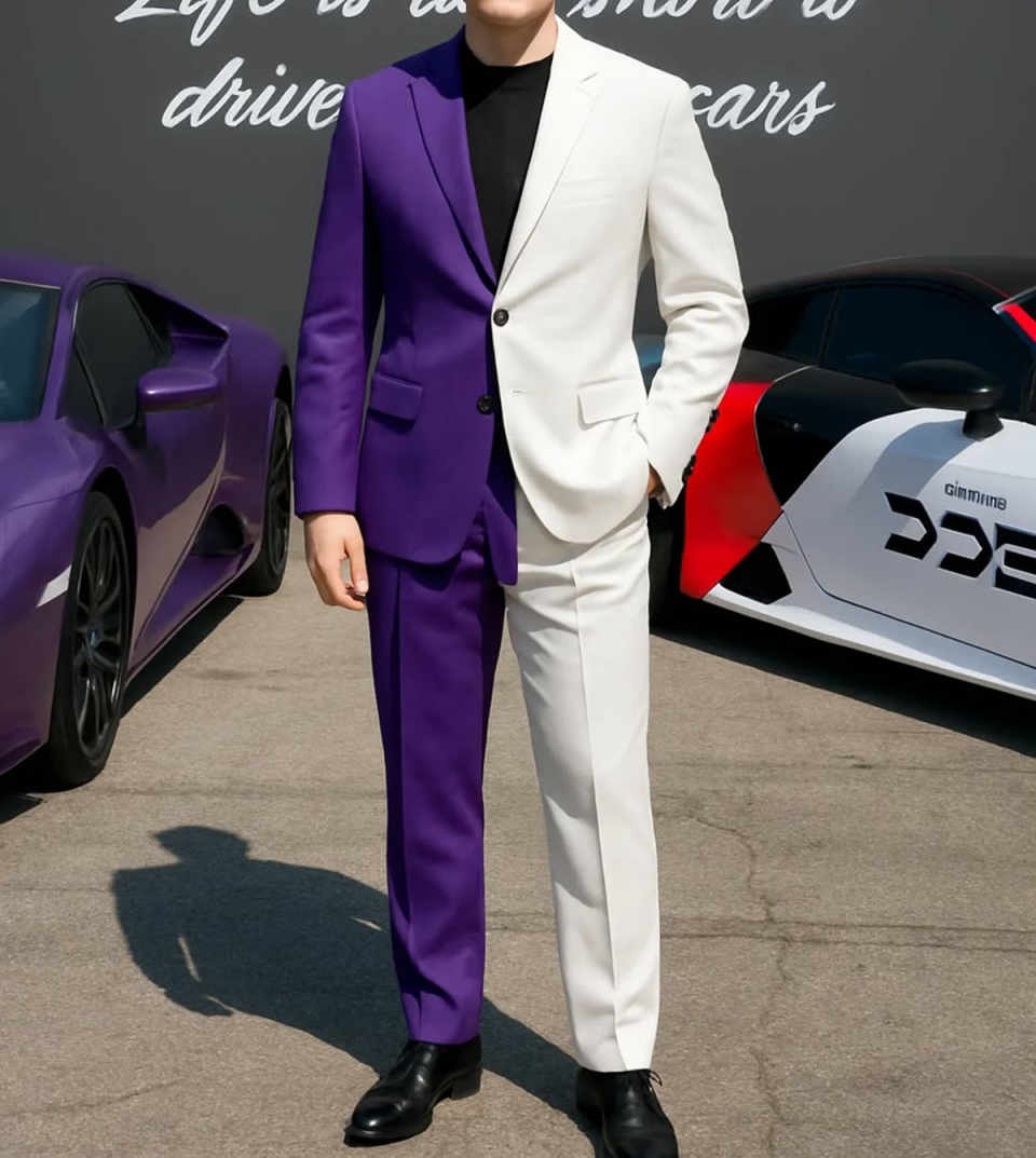 Formal Business Men Tuxedos 2  - Men Formal Wear Purple reseña y precio
