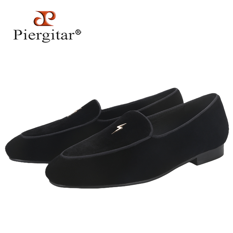 Piergitar Black Color Velvet M - Men'S Formal Wear Slippers reseña y precio