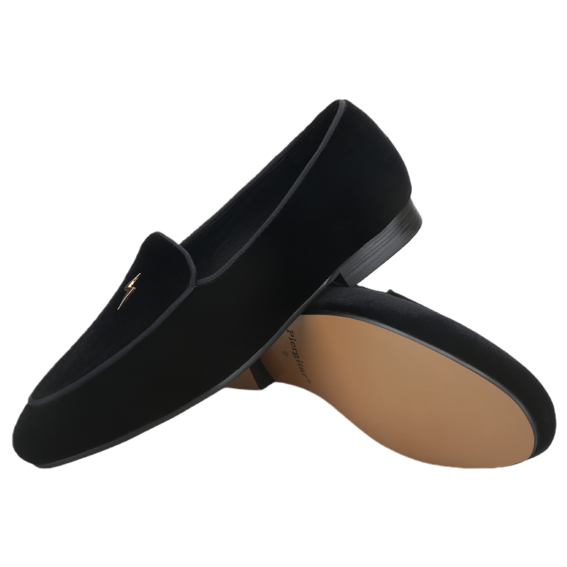 Piergitar Black Color Velvet M - Men'S Formal Wear Slippers reseña y precio