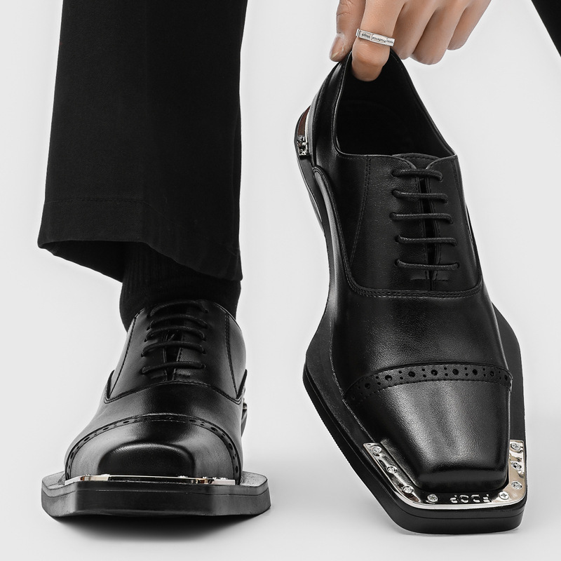 Men's leather shoes - British  - Men Formal Wear Look reseña y precio