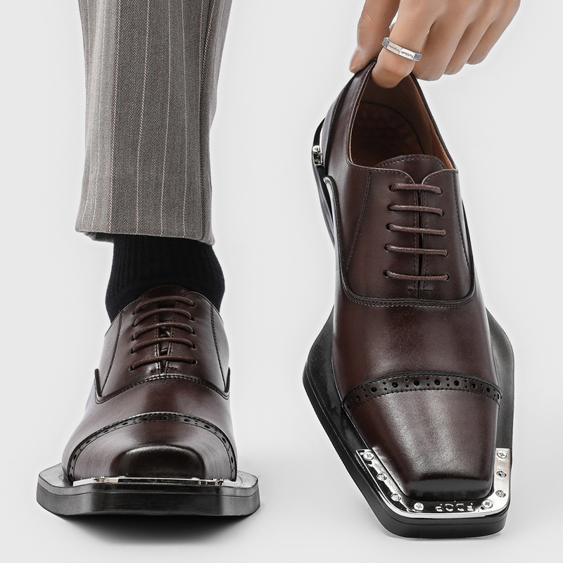 Men's leather shoes - British  - Men Formal Wear Look reseña y precio