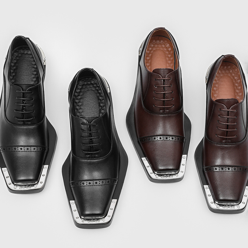 Men's leather shoes - British  - Men Formal Wear Look reseña y precio