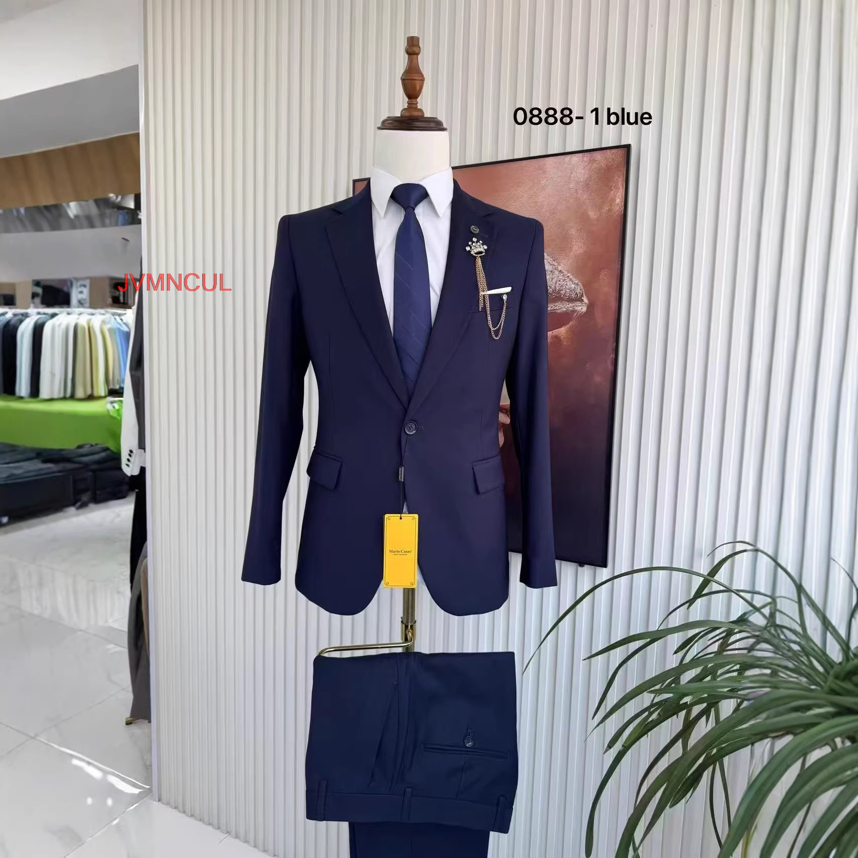 Men's Solid Color 2 Piece Suit - Men'S Formal Wear For Reception reseña y precio