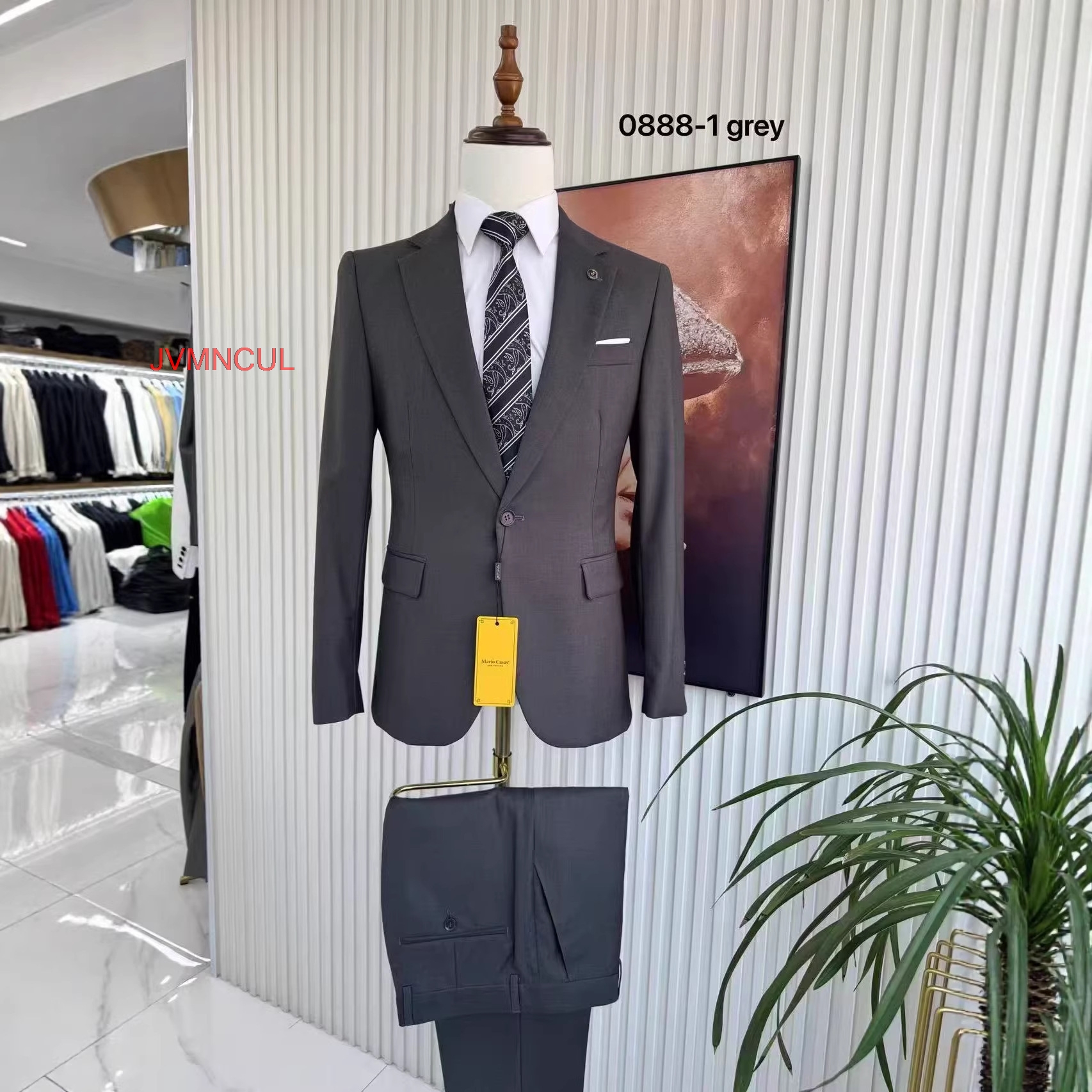 Men's Solid Color 2 Piece Suit - Men'S Formal Wear For Reception reseña y precio