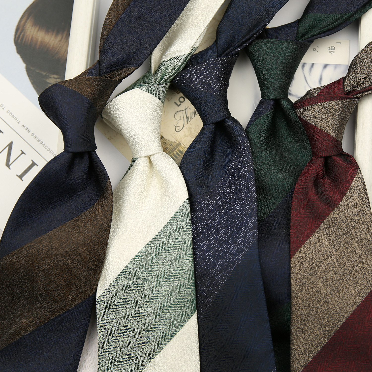 Fashion 8cm Navy Striped Neckt - Men Formal Wear With Tie reseña y precio