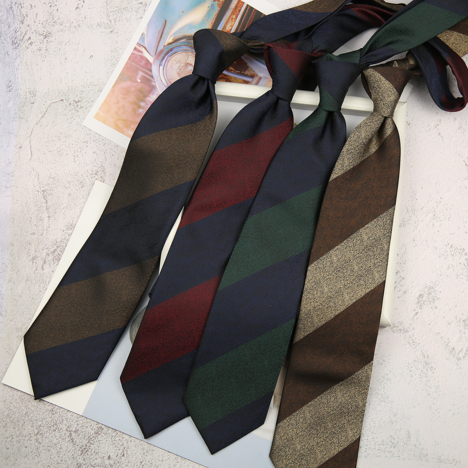 Fashion 8cm Navy Striped Neckt - Men Formal Wear With Tie reseña y precio