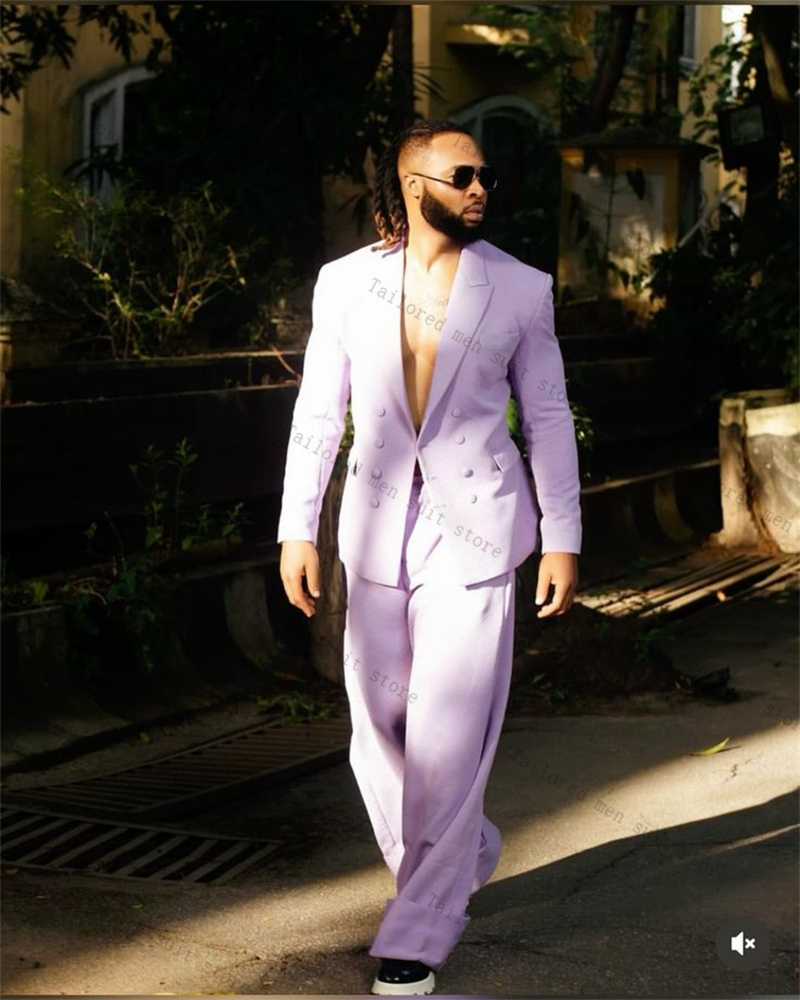 Lavender Purple Men Suits Pant - Men Formal Wear Purple reseña y precio