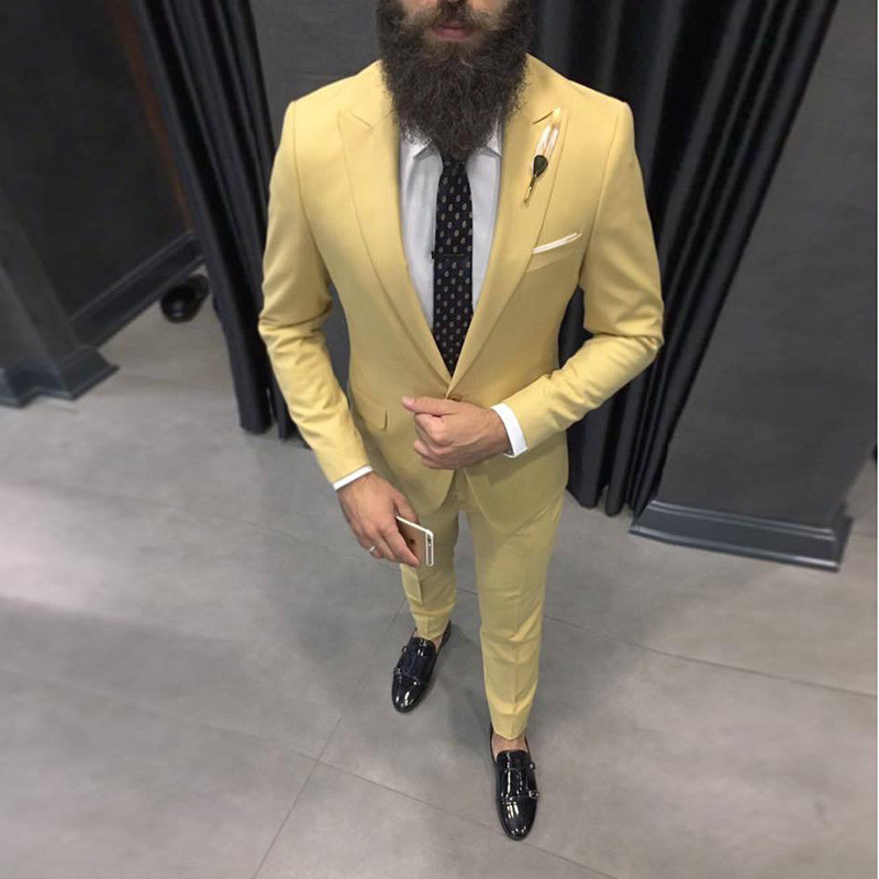 2025 Latest Yellow Men Suits f - Formal Wear For Men Yellow reseña y precio