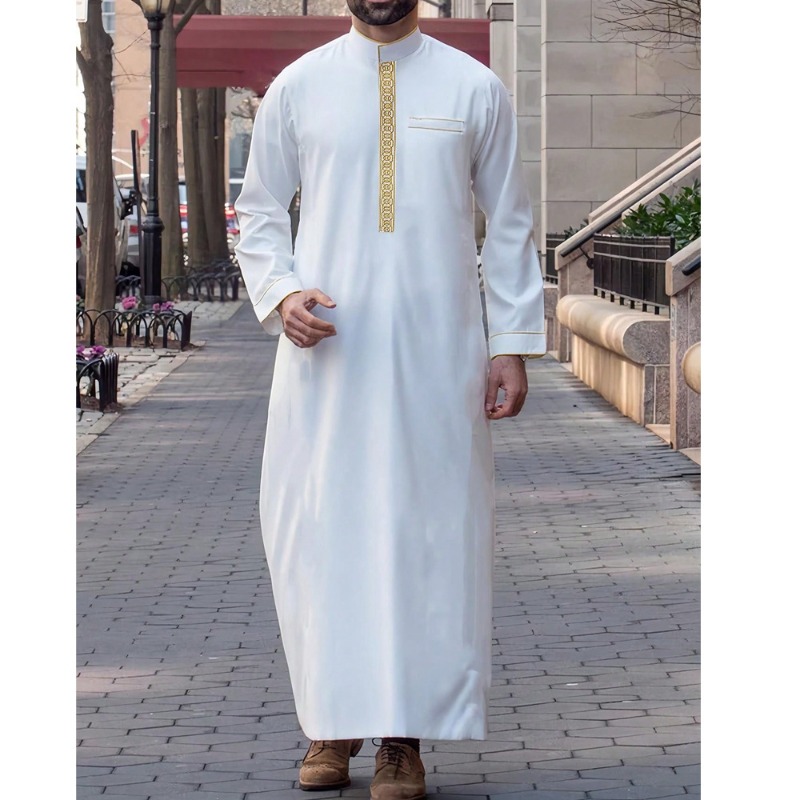 Arabic Mens Thobe Embroidered  - Arabic Formal Wear Men reseña y precio