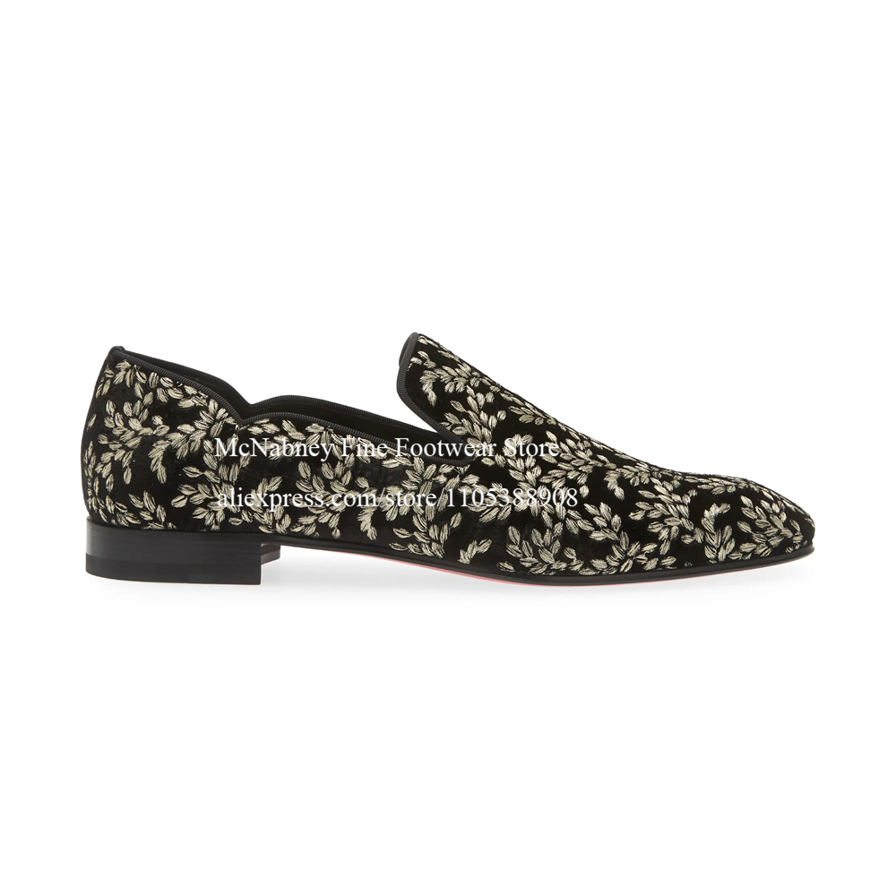 Black Silk Velvet Slip On Loaf - Men'S Formal Party Wear Shoes reseña y precio