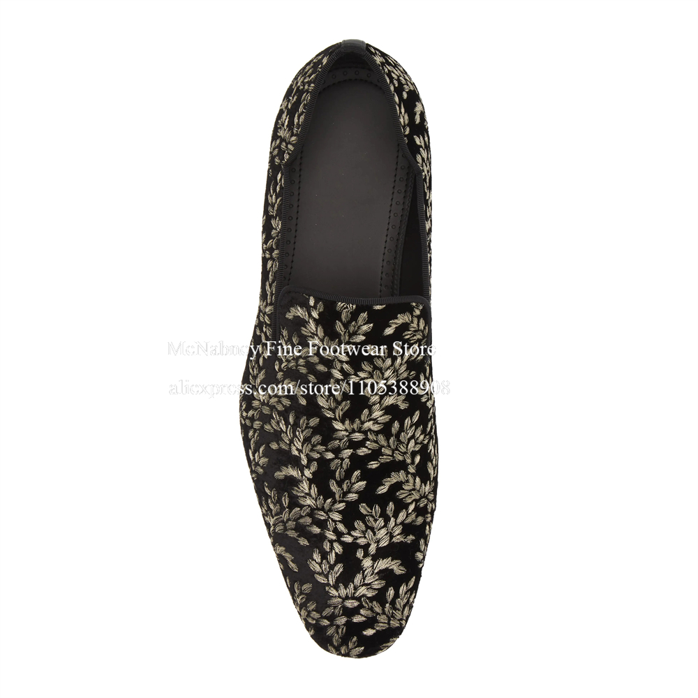Black Silk Velvet Slip On Loaf - Men'S Formal Party Wear Shoes reseña y precio