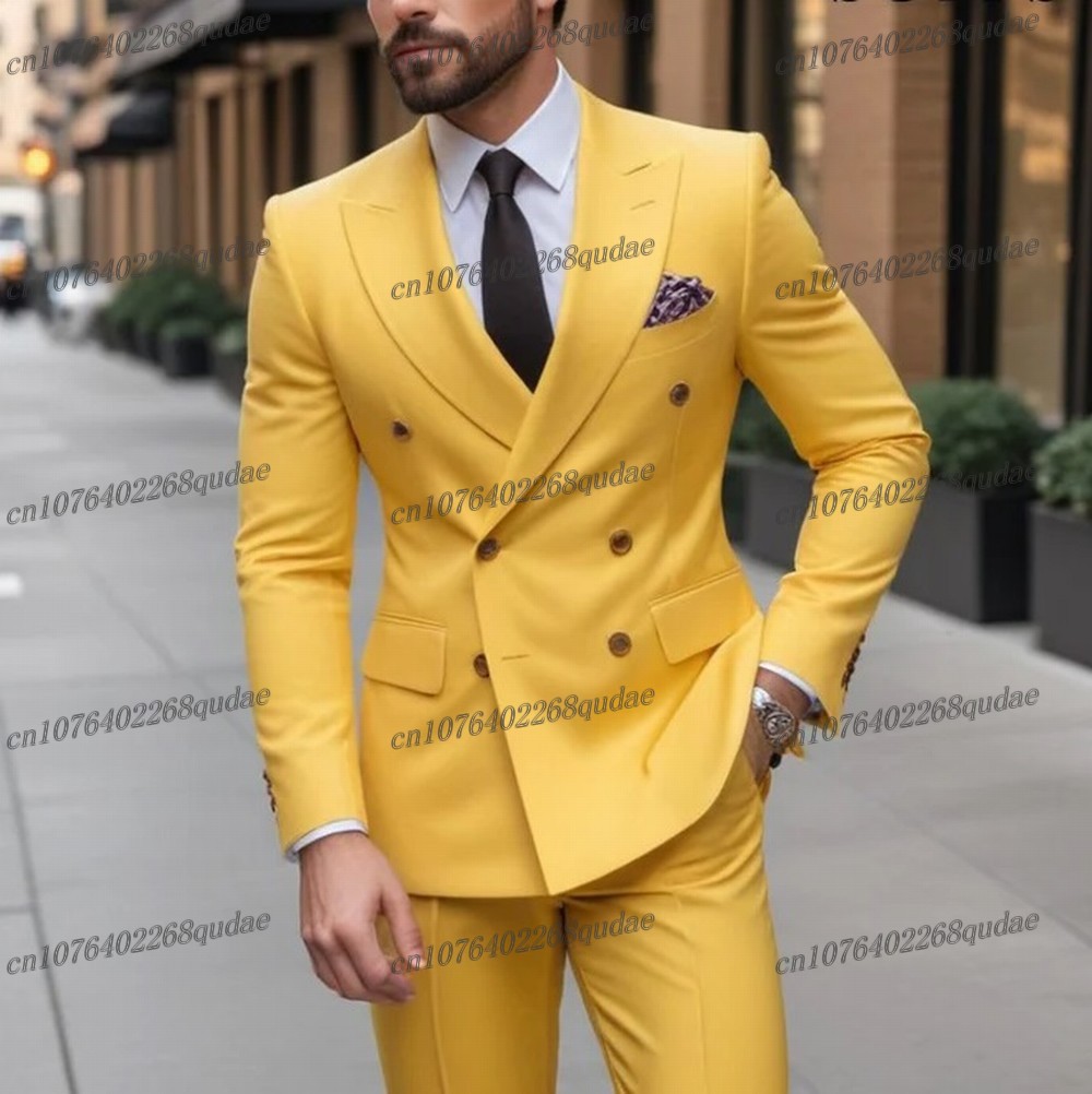 Yellow Formal Occasion Men Sui - Formal Wear For Men Yellow reseña y precio