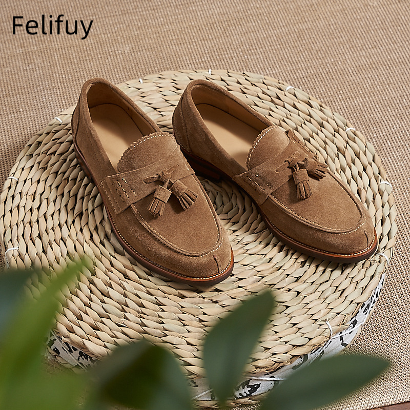 New Brown Men Flat Loafers Cow - Men'S Formal Party Wear Shoes reseña y precio
