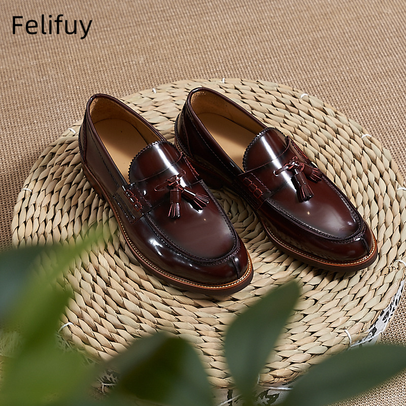 New Brown Men Flat Loafers Cow - Men'S Formal Party Wear Shoes reseña y precio