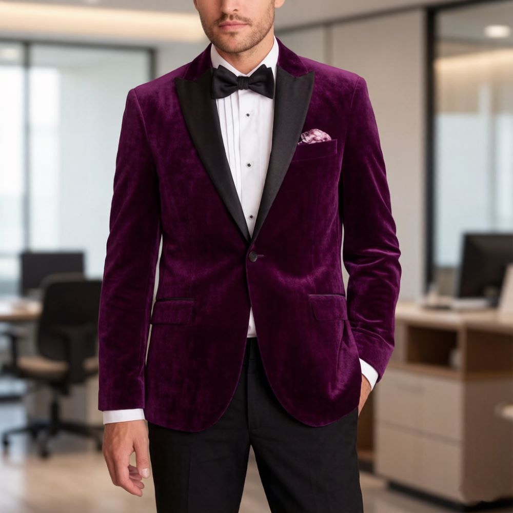 Velvet Formal Suits for Men Sl - Men'S Formal Wear For Reception reseña y precio