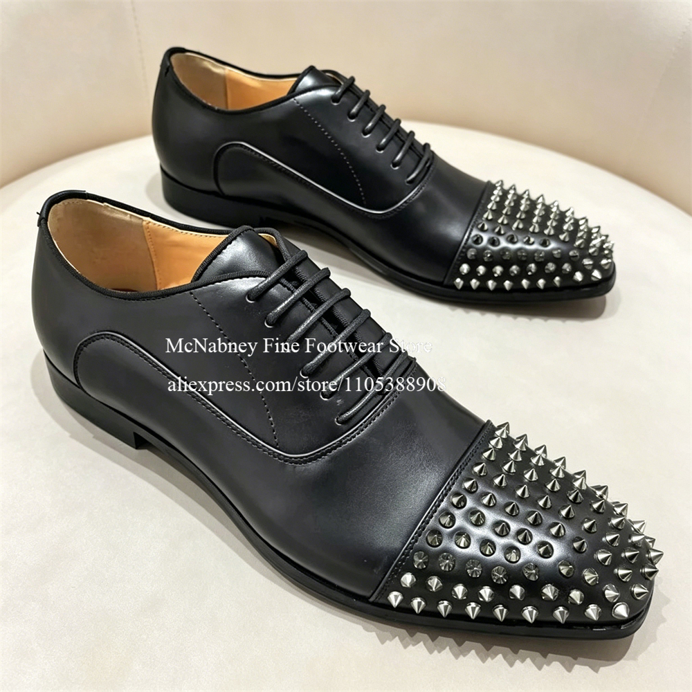Spike Studs Leather Dress Shoe - Men'S Formal Party Wear Shoes reseña y precio