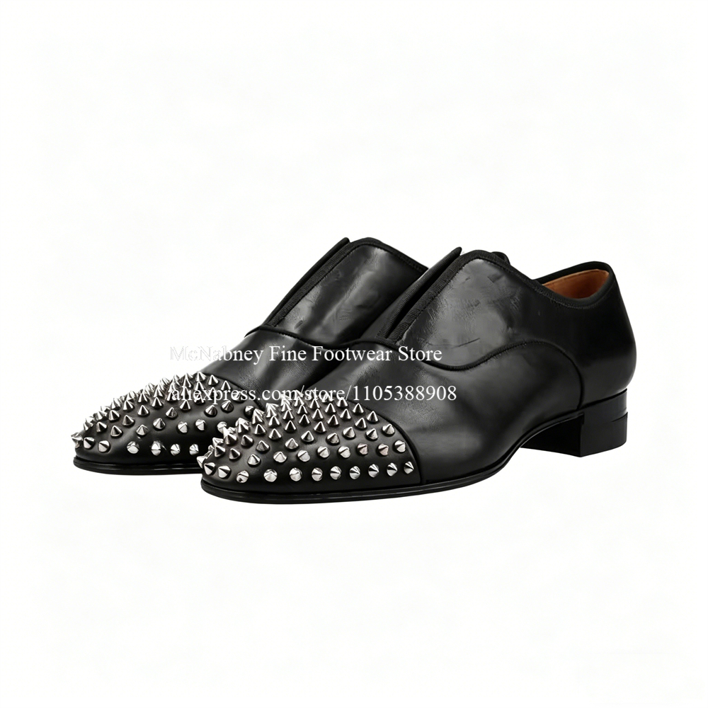 Spike Studs Leather Dress Shoe - Men'S Formal Party Wear Shoes reseña y precio