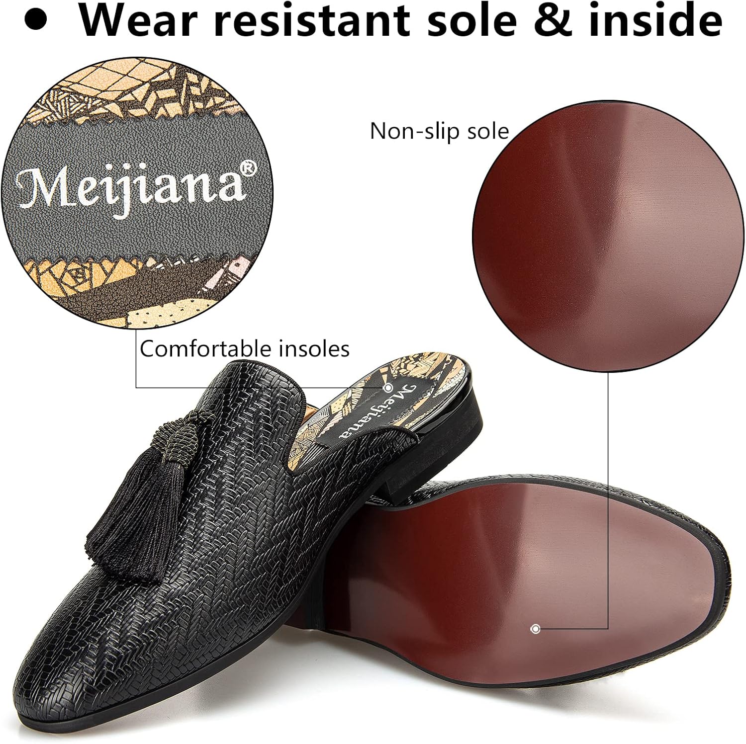 Leather Slippers Breathable Su - Men'S Formal Wear Slippers reseña y precio