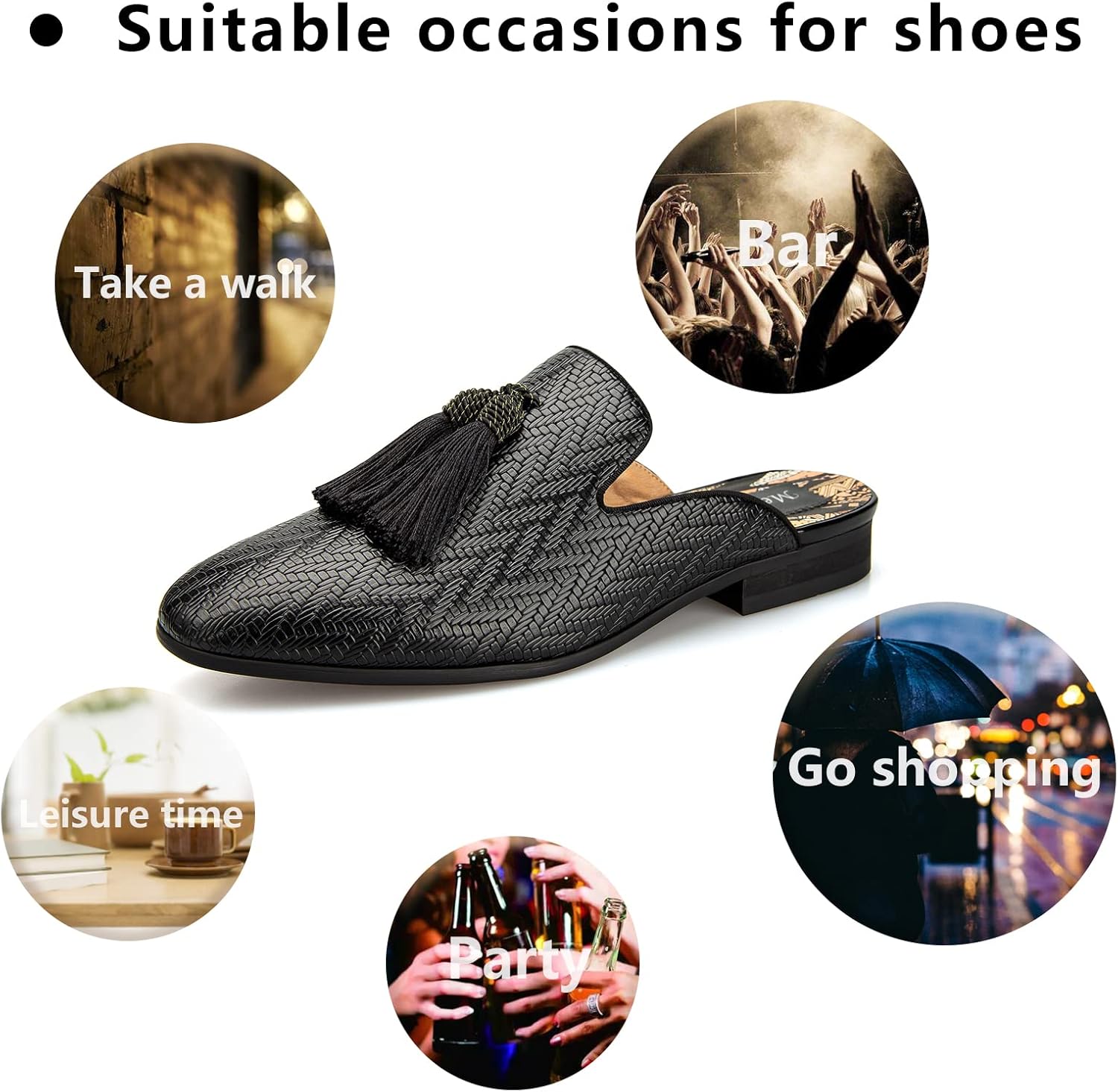 Leather Slippers Breathable Su - Men'S Formal Wear Slippers reseña y precio