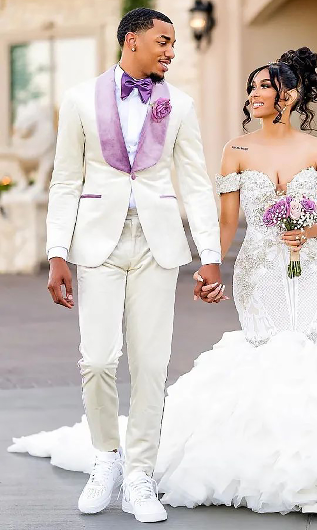 White Men Suit Set 2 Piece Bla - Men Formal Wear Purple reseña y precio