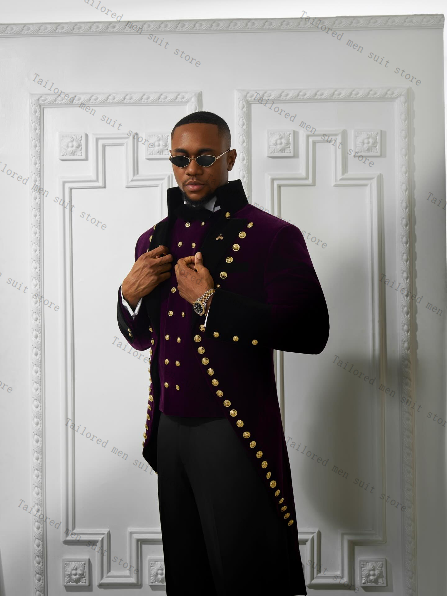 Purple Men Suits Pants Set 2 P - Men Formal Wear Purple reseña y precio