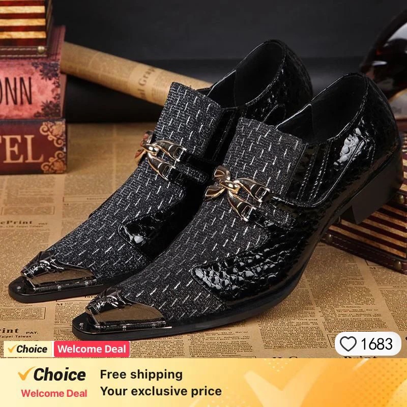 Spring and Autumn Crocodile Li - Men'S Formal Party Wear Shoes reseña y precio