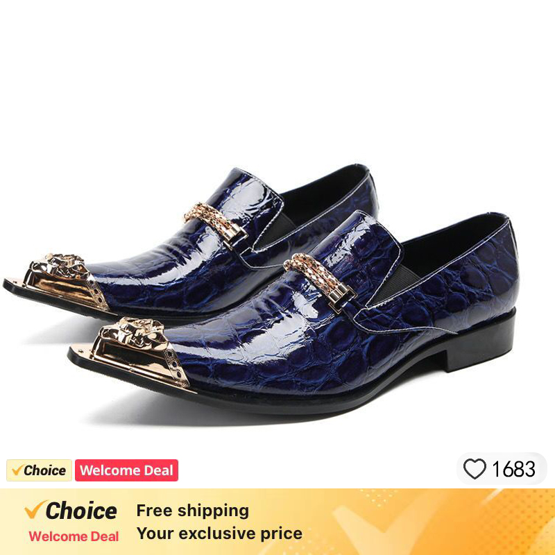 Spring and Autumn Crocodile Li - Men'S Formal Party Wear Shoes reseña y precio